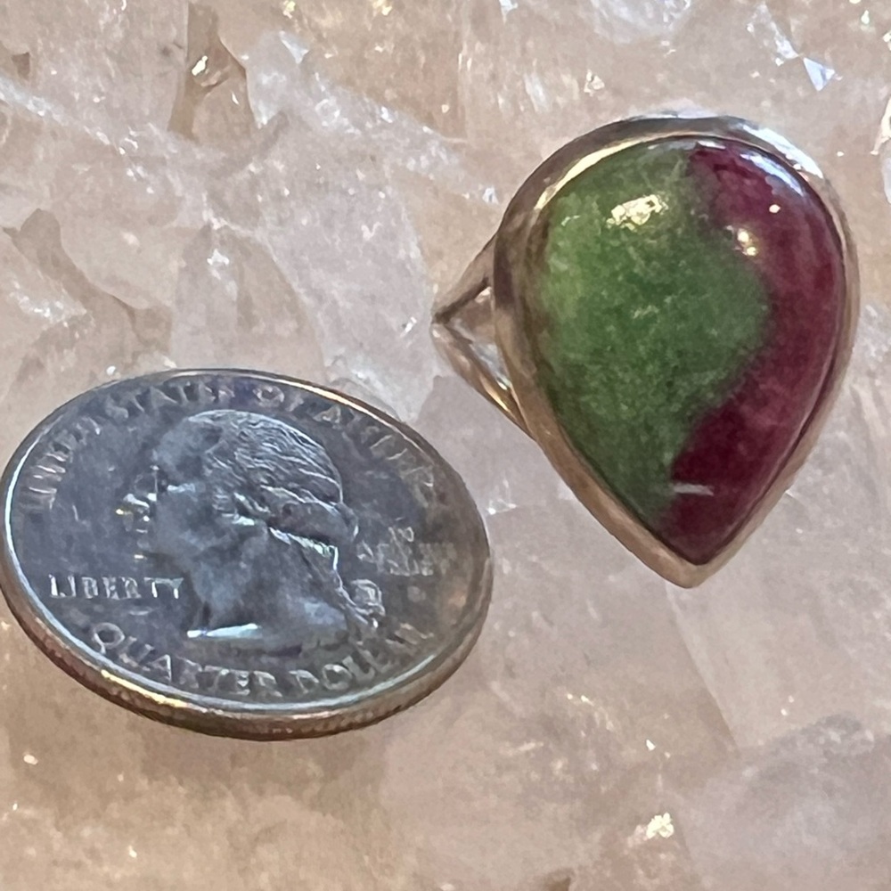 Ruby & Zoisite Ring Size 9 - image 3